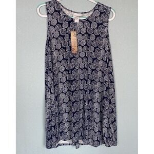 NWT Coastal Beach Summer Sun Dress by Raya Sun Size XL Loose & Flowy Black Leaf
